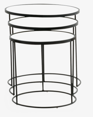 Image For Glass And Metal End Table Set From Brault - End Table