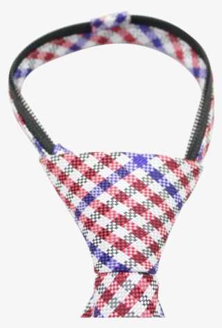 Red, White, And Blue Gingham Patterned Long Zipper - Rash Guard