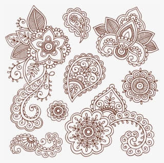 Tattoo Paisley Material Ham Pattern Henna Vector Clipart