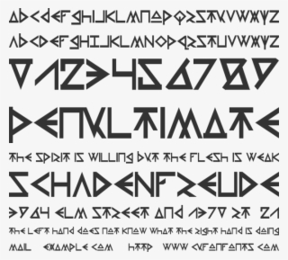 Thors Hammer Font Preview - Triangle