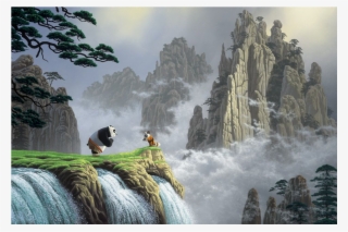 Kung Fu Panda "respect For All Things" Art Print By - Waterfall
