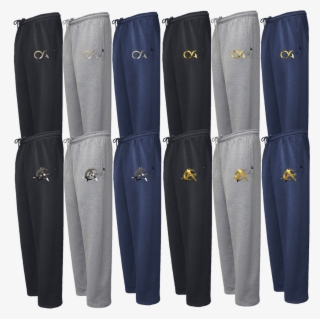 Premium Fleece Sweatpants By Oa Apparel- Metallic Logos - Pocket