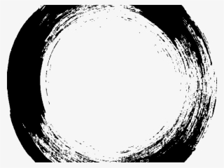 Paint Brush Clipart Black And White - Circle Brush Stroke Png