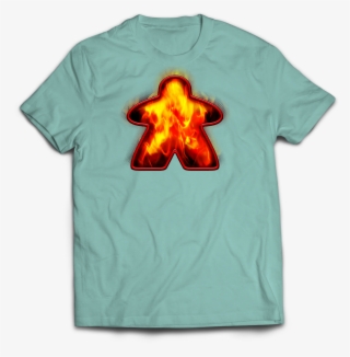 Red Fire Meeple - T Shirt Simple Design Ideas