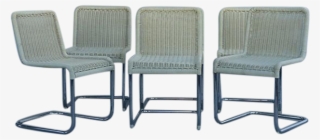 Vintage Chrome Chairs Fresh Faux Rattan Cantilever - Chair