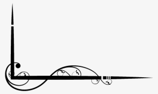Decorative Divider Silhouette - Line Corner Border Png