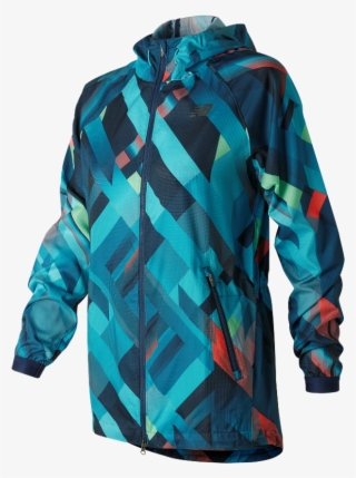 New Balance Women's Hybrid Jacket Deep Ozone Gradient - Hood