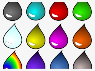 Water Drops Clipart Colorful