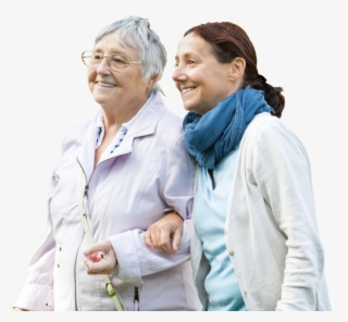 Walking With Caregiver - Senior Citizen