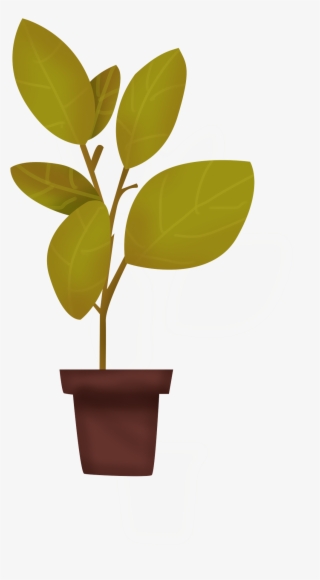 Cartoon Hand Drawn Illustration Lush Png And Psd - Flowerpot