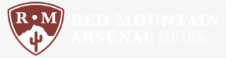 Red Mountain Arsenal Logo Tagline One Color On Red