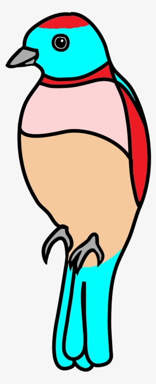 Flying Bird Colored Fantasy, Bluebird Drawing