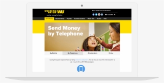 Western Union Canada Send Money Page Design In Laptop - Website