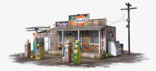 Old Gas Station Photos - Poly Gas Gas Station