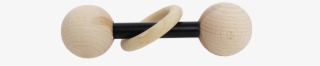 Baby Rattle Black Core Ring - Wood