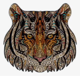 Tiger Head Metallizer Art - Tiger Colored