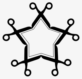 Scissor Star Clip Art At Clker Com - Hairdresser Images Clip Art