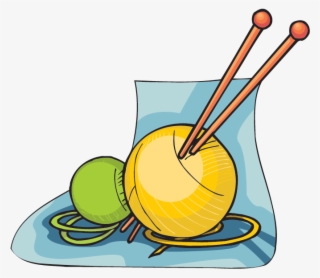 Knitting Needles And Yarn - Needle Arts Clip Art
