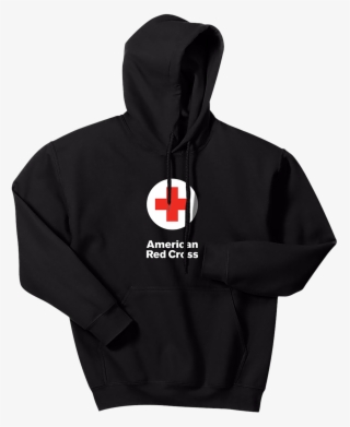 Hooded Pullover Sweatshirt With American Red Cross - American Red Cross Hoodie
