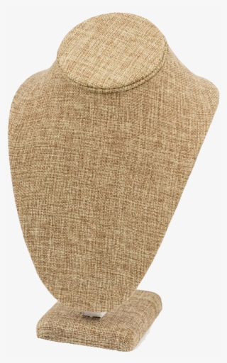 10" Burlap Necklace Bust Jewelry Display - Woolen