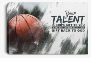 God's Gift Basketball Ball Canvas Wall Art Alca223 - Ball
