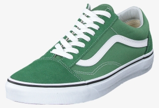 Ua Old Skool Deep Grass Green/true White - Vans Color Rojo
