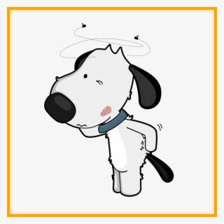 Dog With Fleas Clipart - Dog Licks
