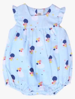 Baby Girl's Bubble Flutter Sleeve Romper - Pattern