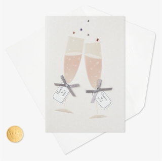 Champagne Toast For Two Anniversary Card - Paper