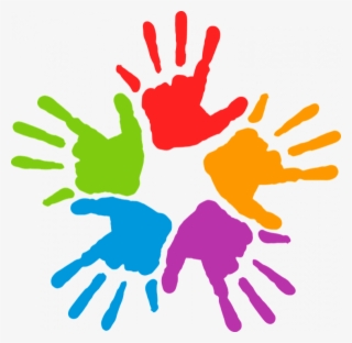 Diversity Transparent Hand Raised - Colorful Hands Clipart