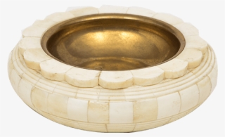 White Camel Bone Ashtray - Circle