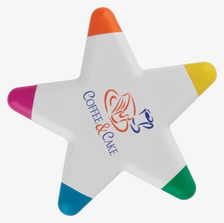 Promotional Star Highlighters - Multi Coloured Highlighter