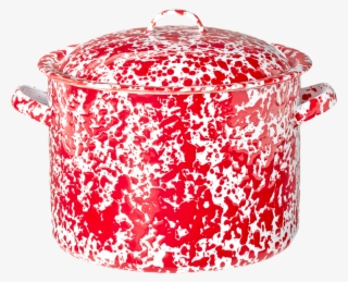 Stock Pot Red Marble - Lid