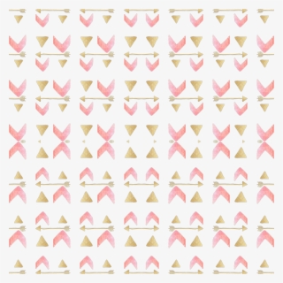 Tribal Pink Gold Arrows Fabric Wallpaper - Circle