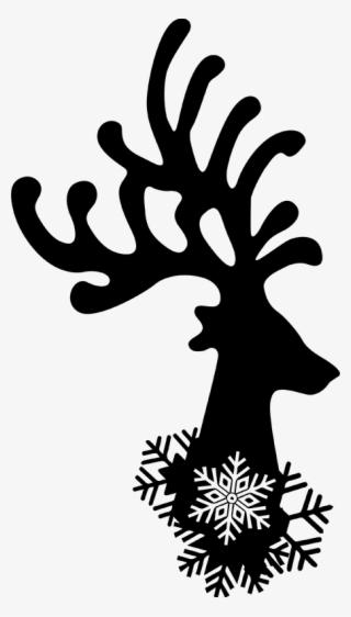 Vinilo Empresa Ciervo Y Copo De Nieve