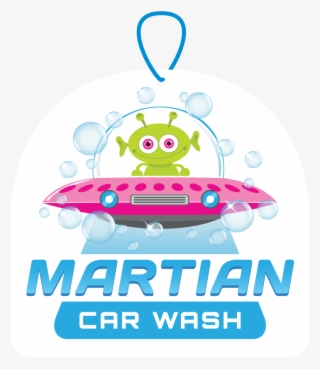 Air Freshener With Every Wash - Martian Car Wash Logo Transparent