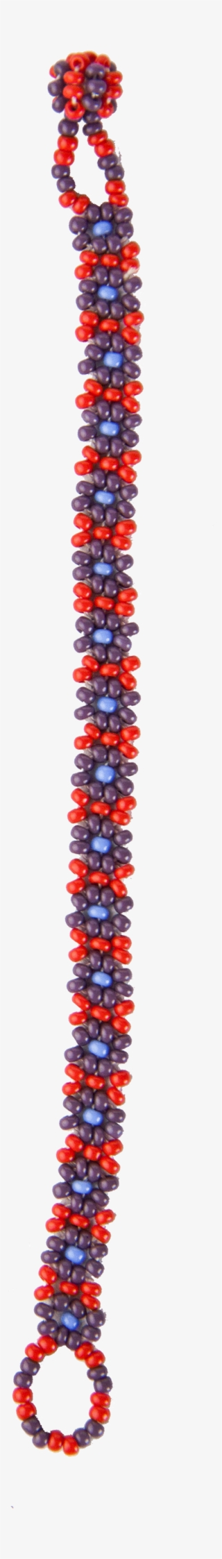 Pulsera Chica De Flores Morada Y Azul - Bead