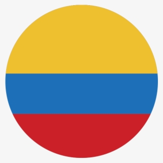 Ícono Con Bandera De Colombia - Circle
