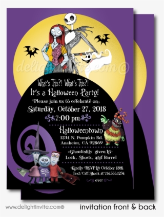 Nightmare Before Christmas Halloween Party Invitations - Nightmare Before Christmas Baby Shower Invitation