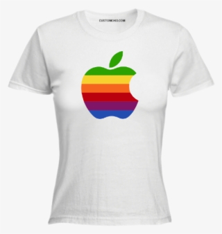 Stripped Apple Logo Tshirt - Psalms 37 4 T Shirt