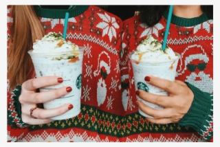 Today Only , They're Giving Customers A Free Ugly Sweater - Frappuccino