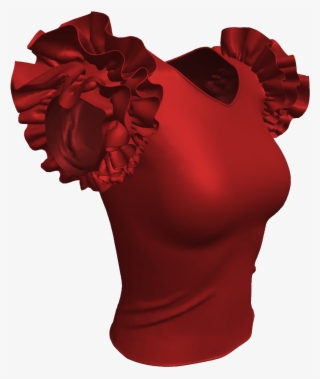 Butterfly Sleeves Shirt Marvelous Designer 3d Garments - Ruffle Collar Marvelous Designer