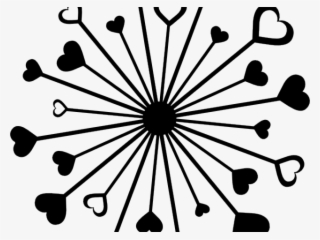 Sun Clipart Clipart Silhouette - Black And White Hearts