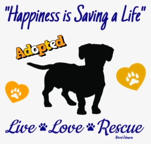 Happiness Is Rescuing A Dachshund ~ - Cartoon