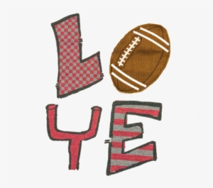 Fringed Love Football - Blue