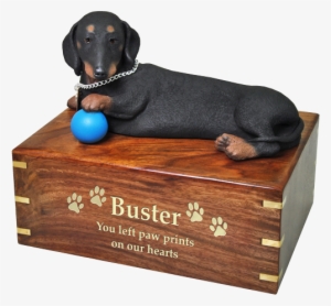 Wholesale Dachshund Dog Figurine Wood Urn Engraved - Dachshund