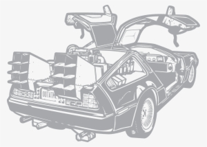 Png Library Collection Of Back To The Future - Back To The Future Car Drawing
