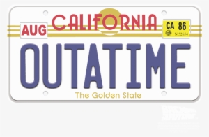 Back To The Future Outatime Plate Men's Slim Fit T-shirt - Back To The Future License