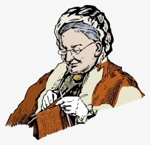 Knitting Granny Clipart Png