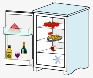 Free Vector Fridge With Food Jhelebrant Clip Art - Animals In The Fridge